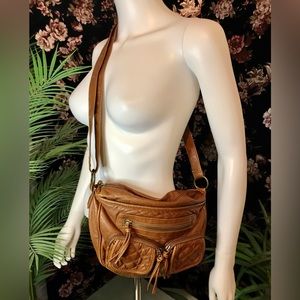 Light Brown Multipocket Crossbody Purse